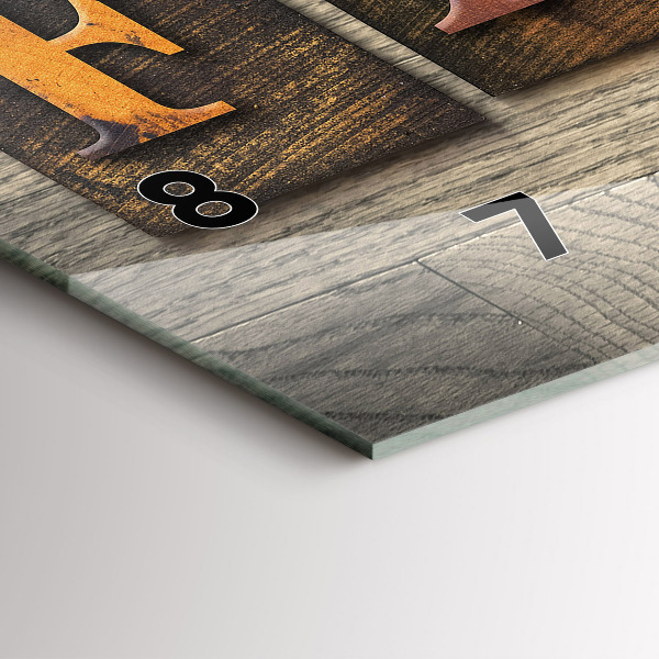 Glass wall clock rectangular The inscription family