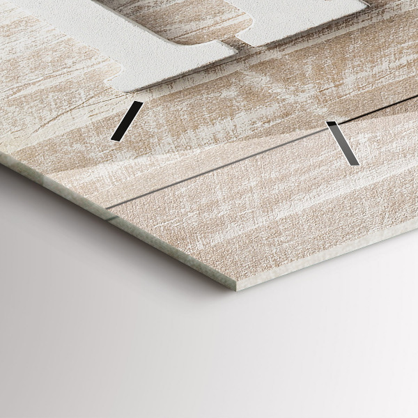 Glass wall clock rectangular The inscription house