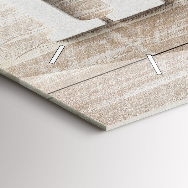 Glass wall clock rectangular The inscription house