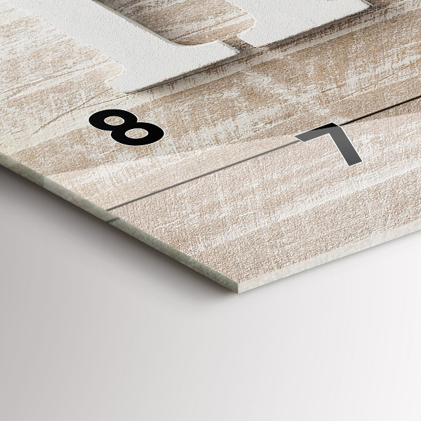 Glass wall clock rectangular The inscription house