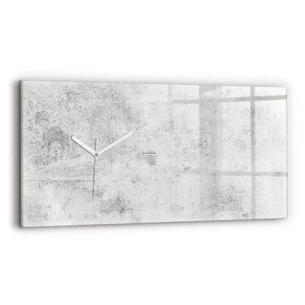 Glass wall clock rectangular Concrete wall