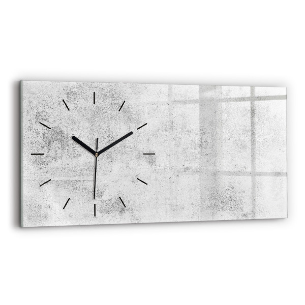 Glass wall clock rectangular Concrete wall
