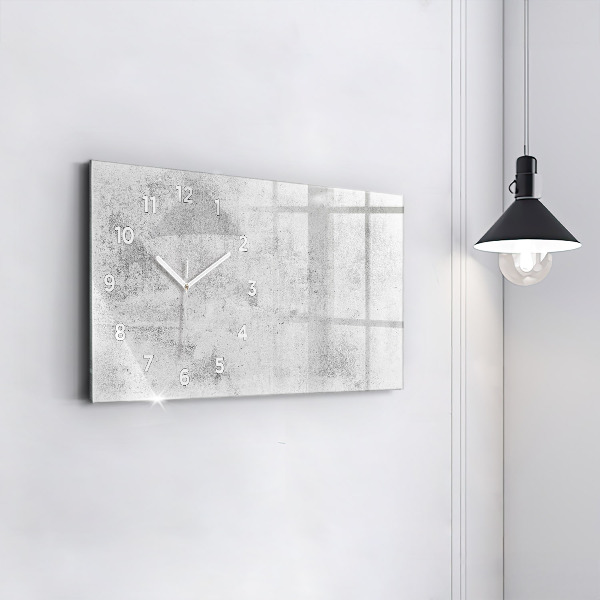 Glass wall clock rectangular Concrete wall