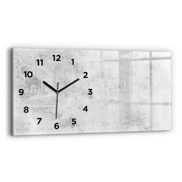 Glass wall clock rectangular Concrete wall