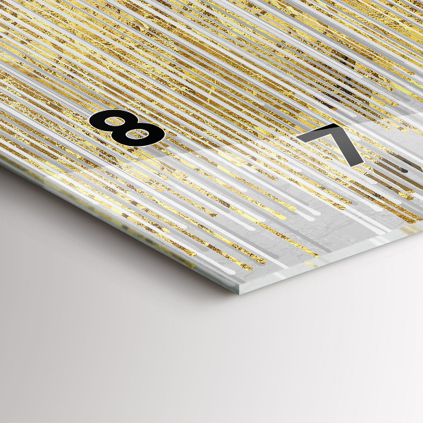 Glass wall clock rectangular Decorative pattern