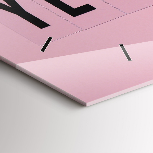 Glass wall clock rectangular Yes You Can