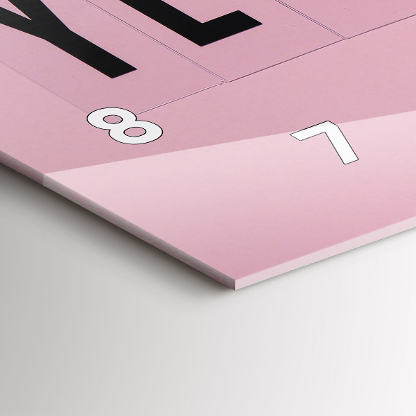 Glass wall clock rectangular Yes You Can