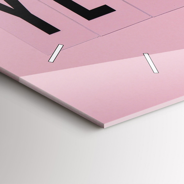 Glass wall clock rectangular Yes You Can