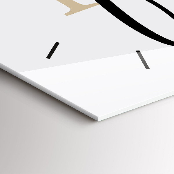 Glass wall clock rectangular The inscription Family