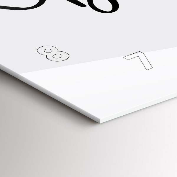 Glass wall clock rectangular The inscription Bon voyage