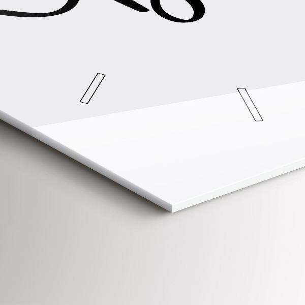 Glass wall clock rectangular The inscription Bon voyage