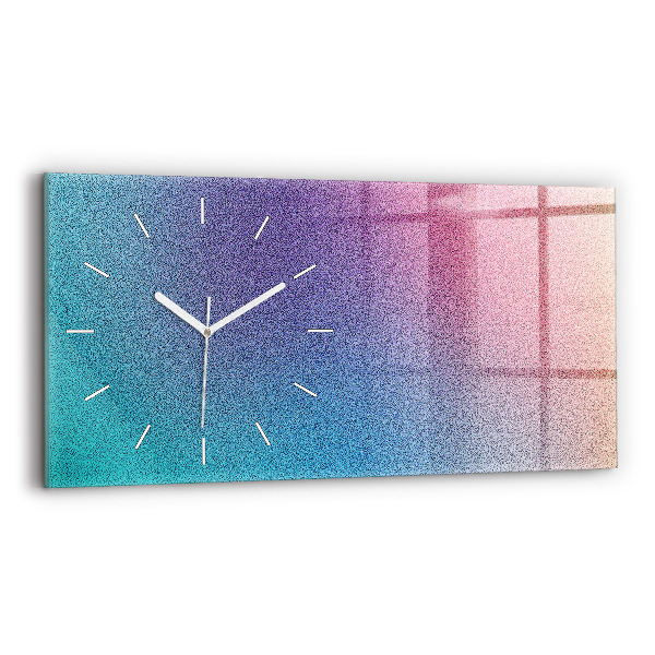 Glass wall clock rectangular Gradient pattern