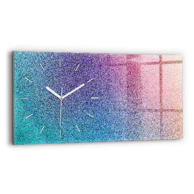 Glass wall clock rectangular Gradient pattern