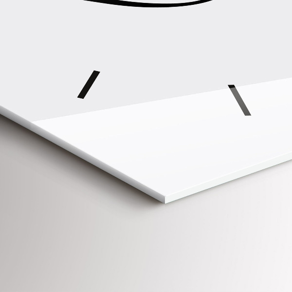 Glass wall clock rectangular The inscription Travel