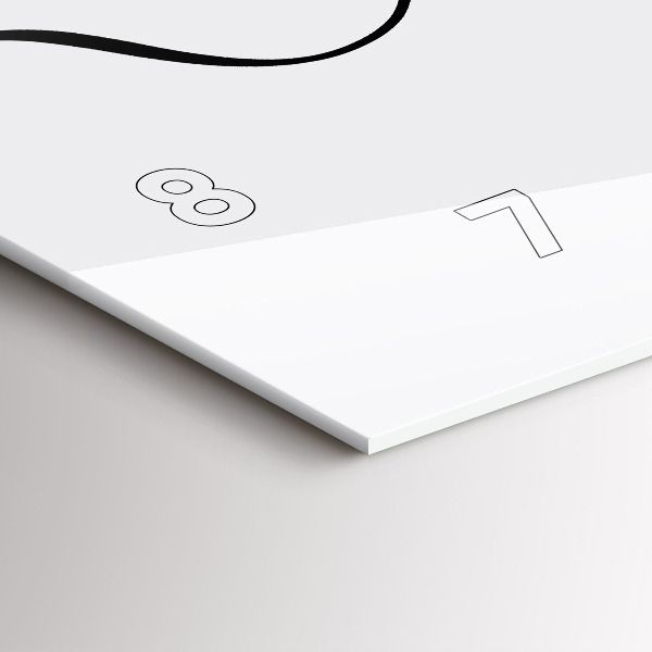 Glass wall clock rectangular Adventure inscription