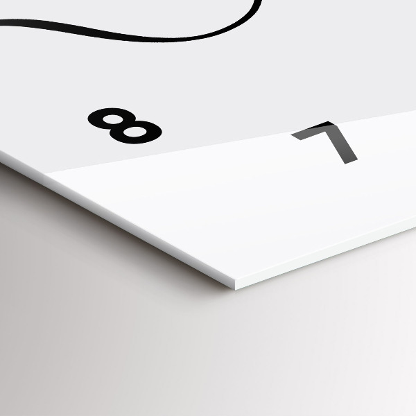 Glass wall clock rectangular Adventure inscription