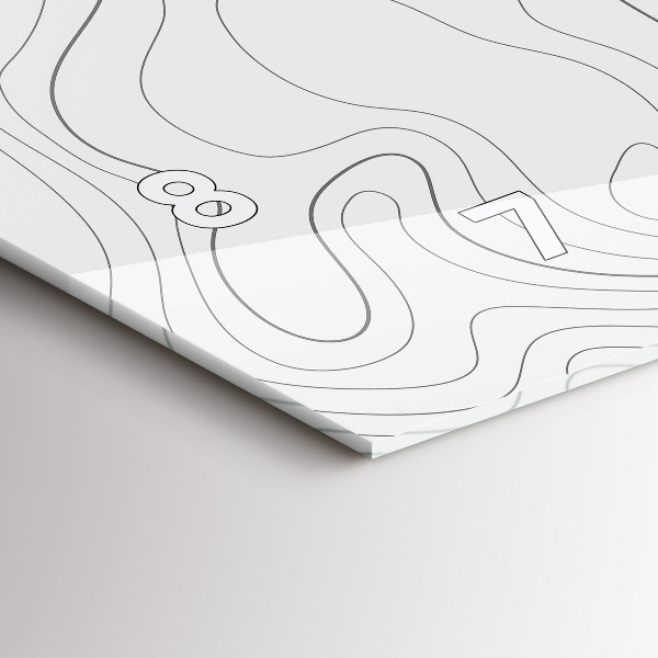 Glass wall clock rectangular Abstraction spots