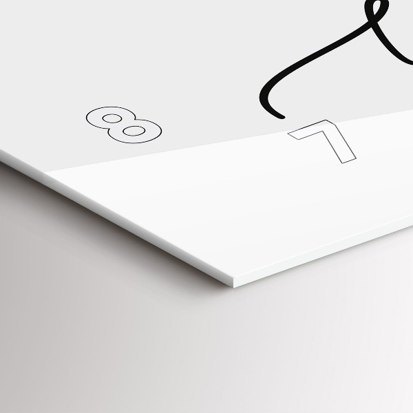 Glass wall clock rectangular The inscription be yourself