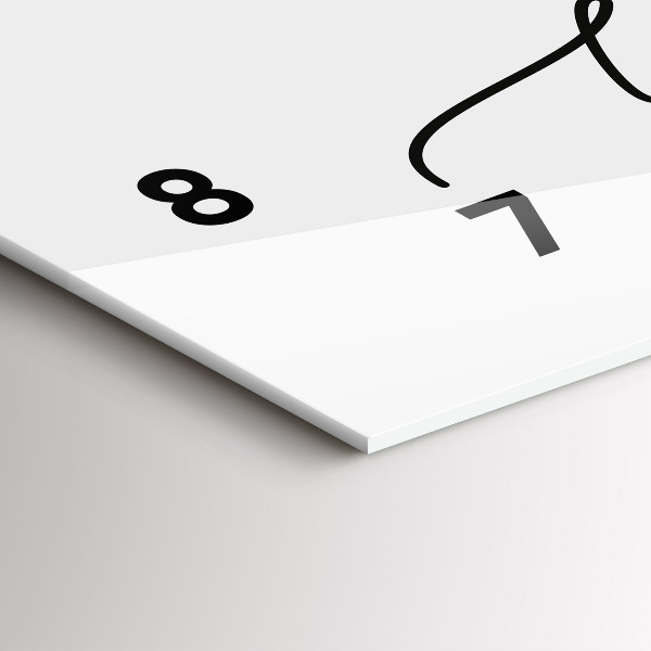 Glass wall clock rectangular The inscription be yourself