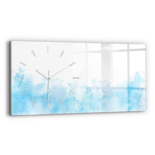 Glass wall clock rectangular Painted spots