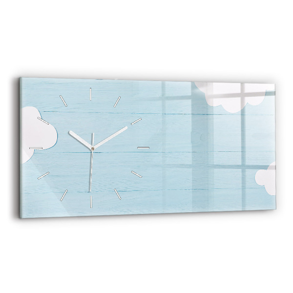 Glass wall clock rectangular Children's board