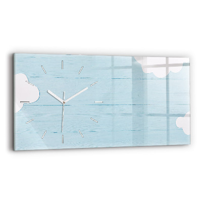 Glass wall clock rectangular Children's board