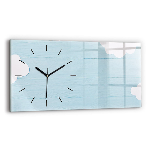 Glass wall clock rectangular Children's board