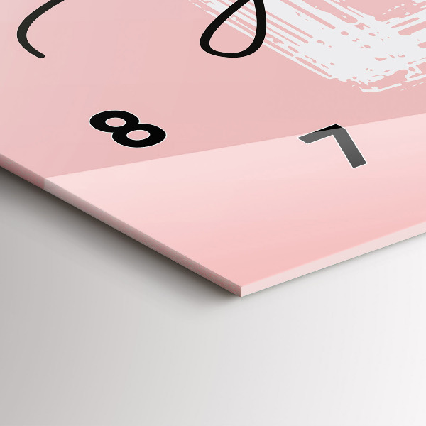 Glass wall clock rectangular The inscription Love yourself