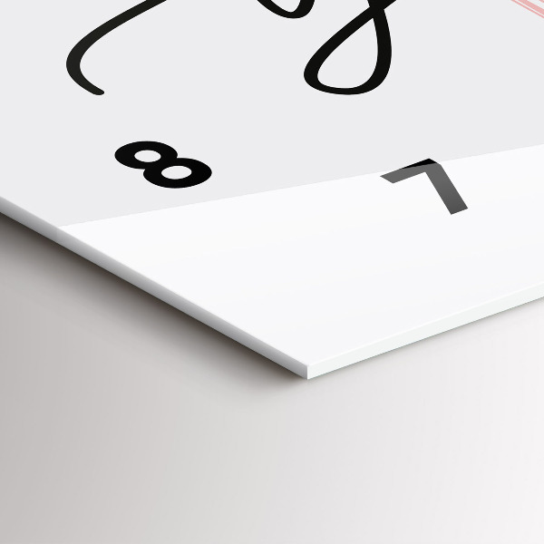 Glass wall clock rectangular The inscription Be yourself