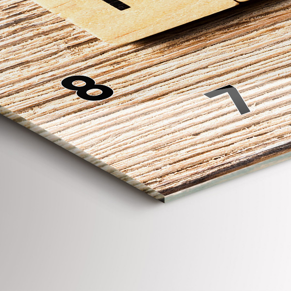 Glass wall clock rectangular The inscription family