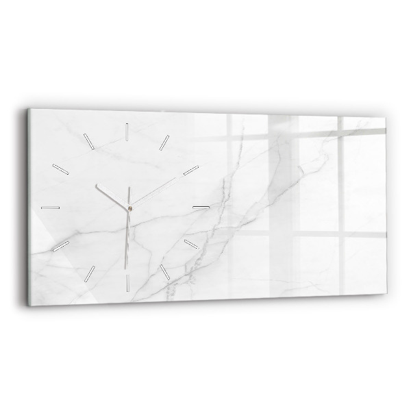Glass wall clock rectangular Decorative marble