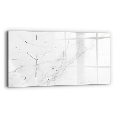Glass wall clock rectangular Decorative marble