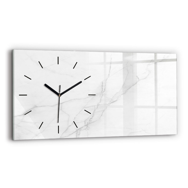 Glass wall clock rectangular Decorative marble