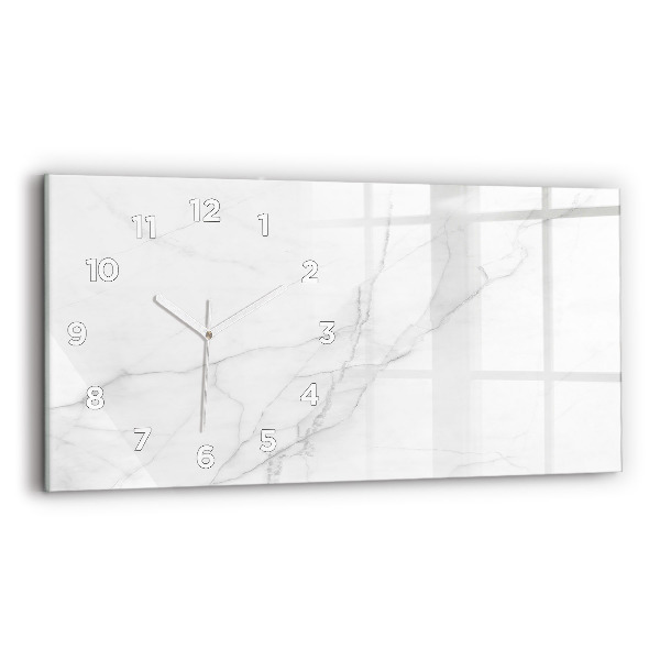 Glass wall clock rectangular Decorative marble