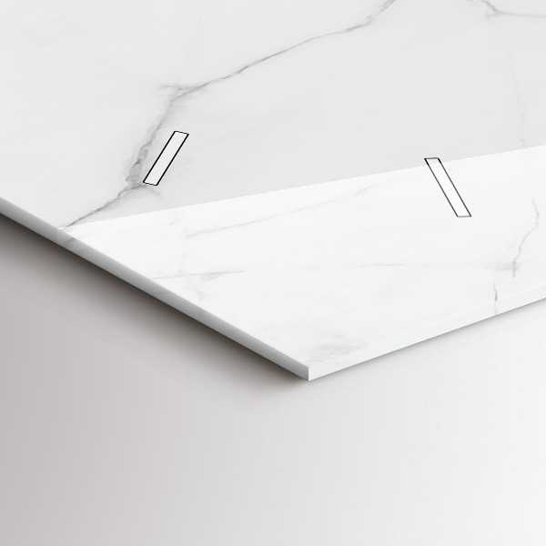 Glass wall clock rectangular Decorative marble