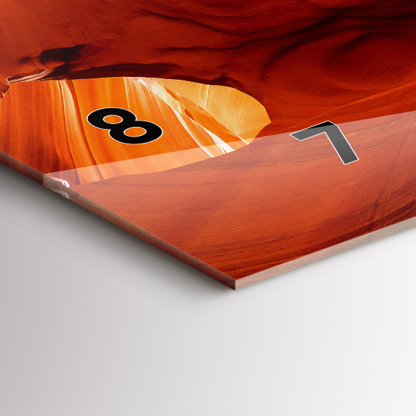 Glass wall clock rectangular Canyon
