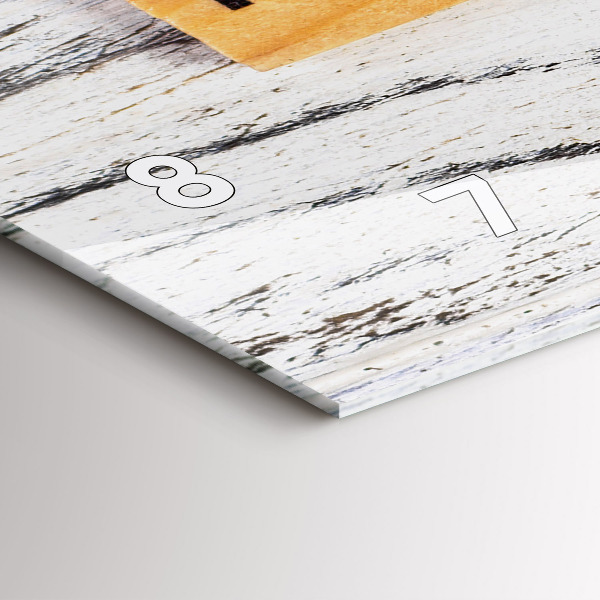 Glass wall clock rectangular Family