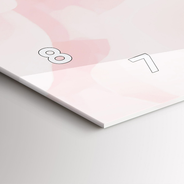 Glass wall clock rectangular Blooming roses