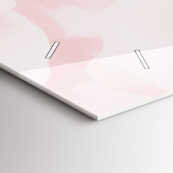 Glass wall clock rectangular Blooming roses