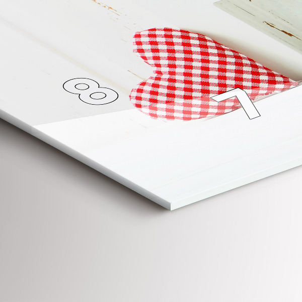 Glass wall clock rectangular The inscription house