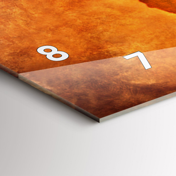 Glass wall clock rectangular Large world map