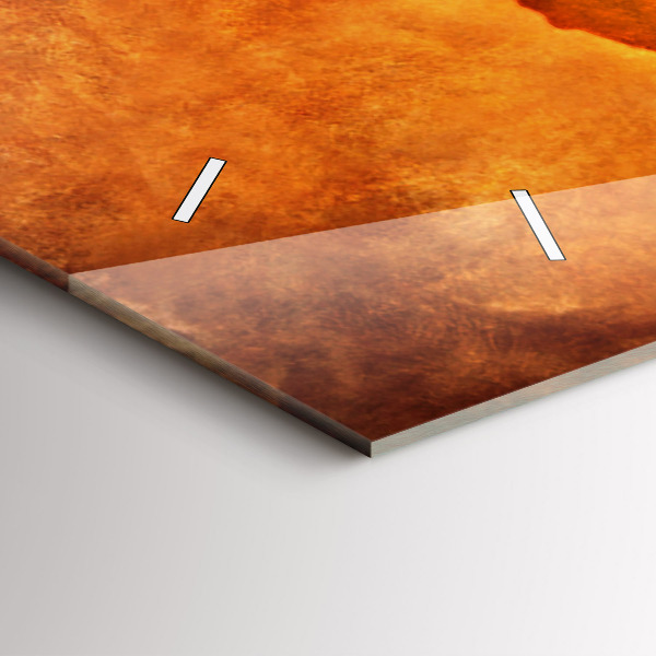 Glass wall clock rectangular Large world map