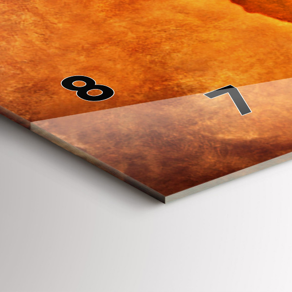 Glass wall clock rectangular Large world map