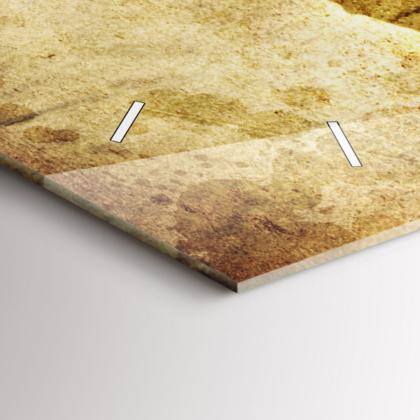 Glass wall clock rectangular Old world map