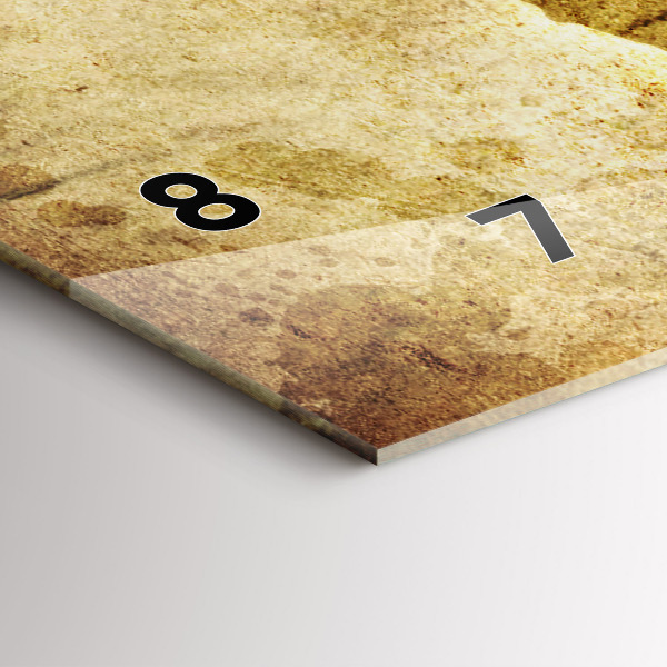 Glass wall clock rectangular Old world map