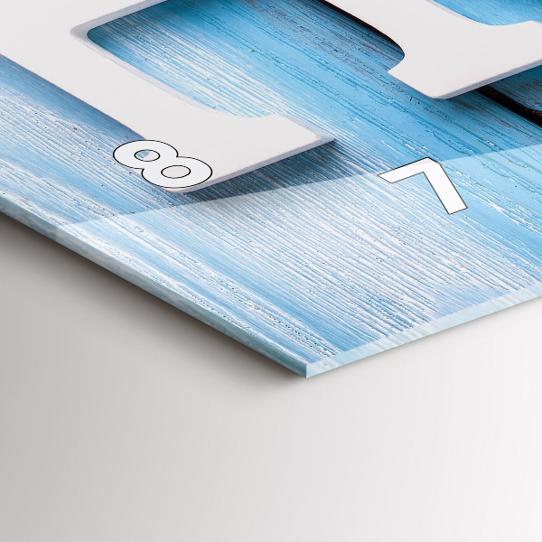 Glass wall clock rectangular The inscription house