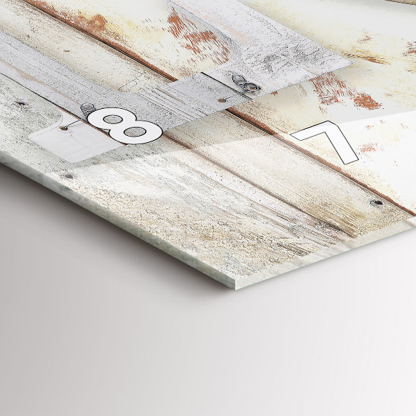 Glass wall clock rectangular The inscription love