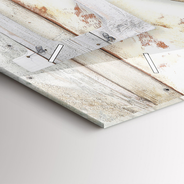 Glass wall clock rectangular The inscription love