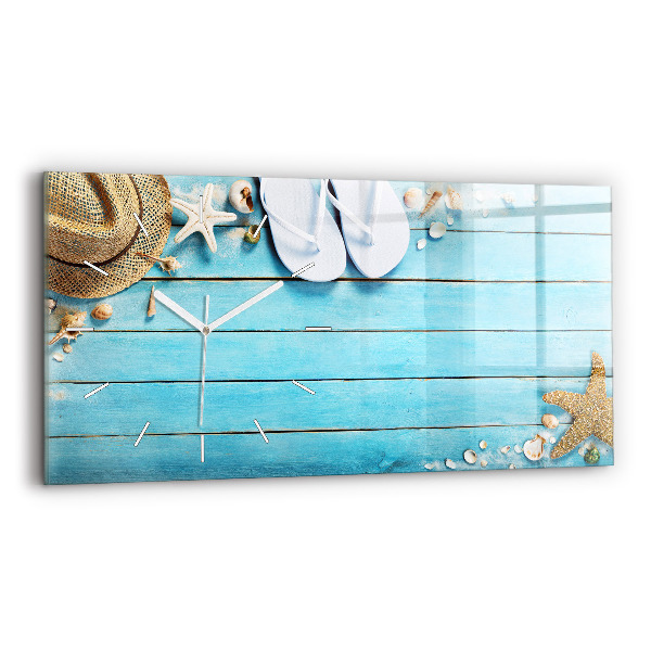 Glass wall clock rectangular Holiday accessories