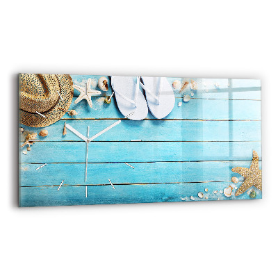 Glass wall clock rectangular Holiday accessories